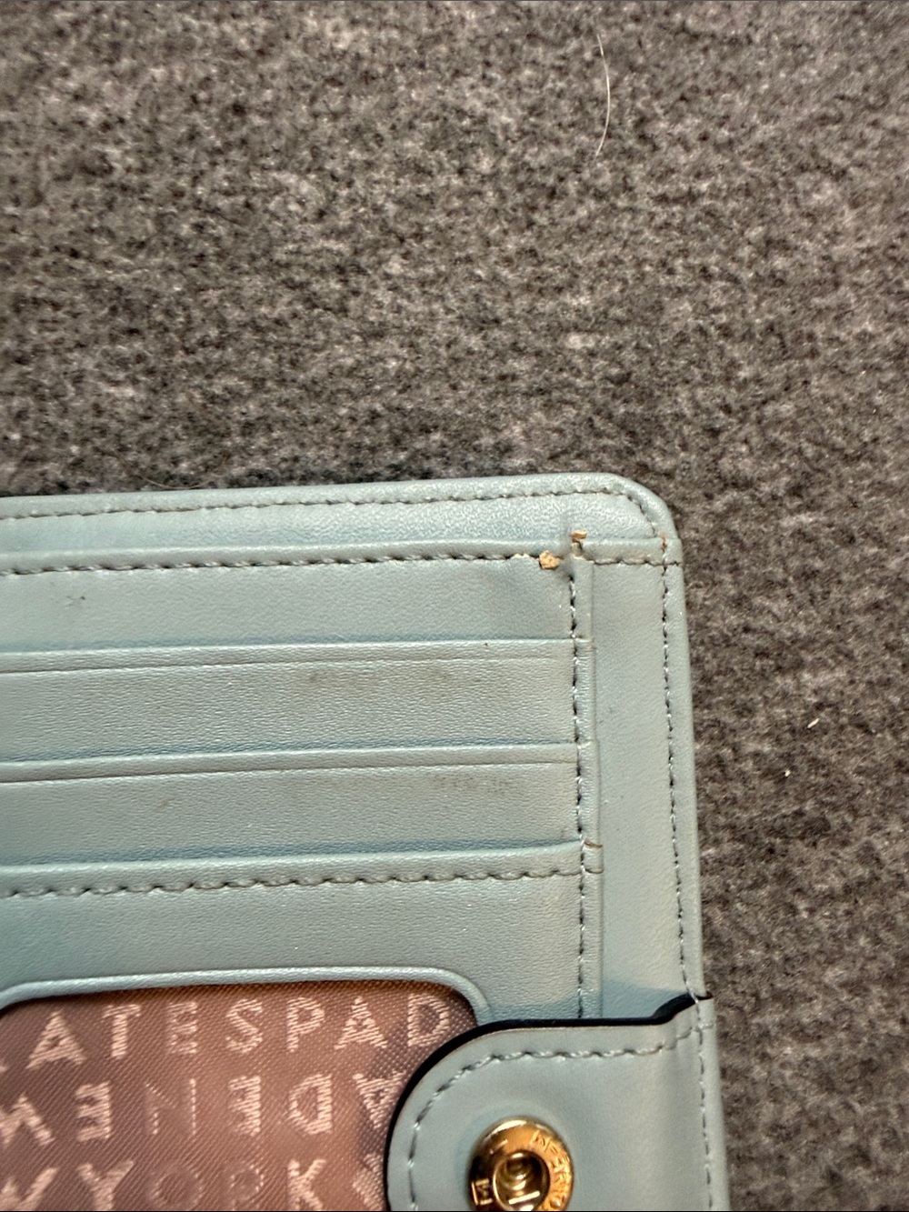 Kate Spade Wallet Lakesedge Light Blue Leather - Picture 13 of 15